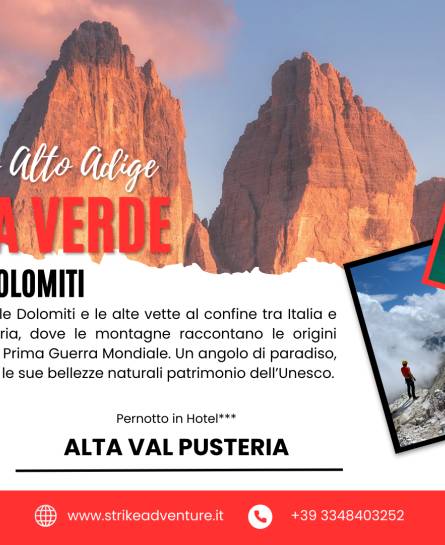 SETTIMANA VERDE IN ALTA VAL PUSTERIA, LA MERAVIGLIA DELLE DOLOMITI