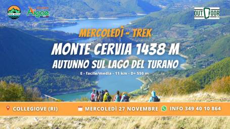 Monte Cervia 1436: l'autunno sul Lago del Turano con Trek Mood